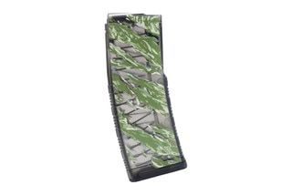 Grey translucent 30-round magazine for AR-15 with stainless steel spring